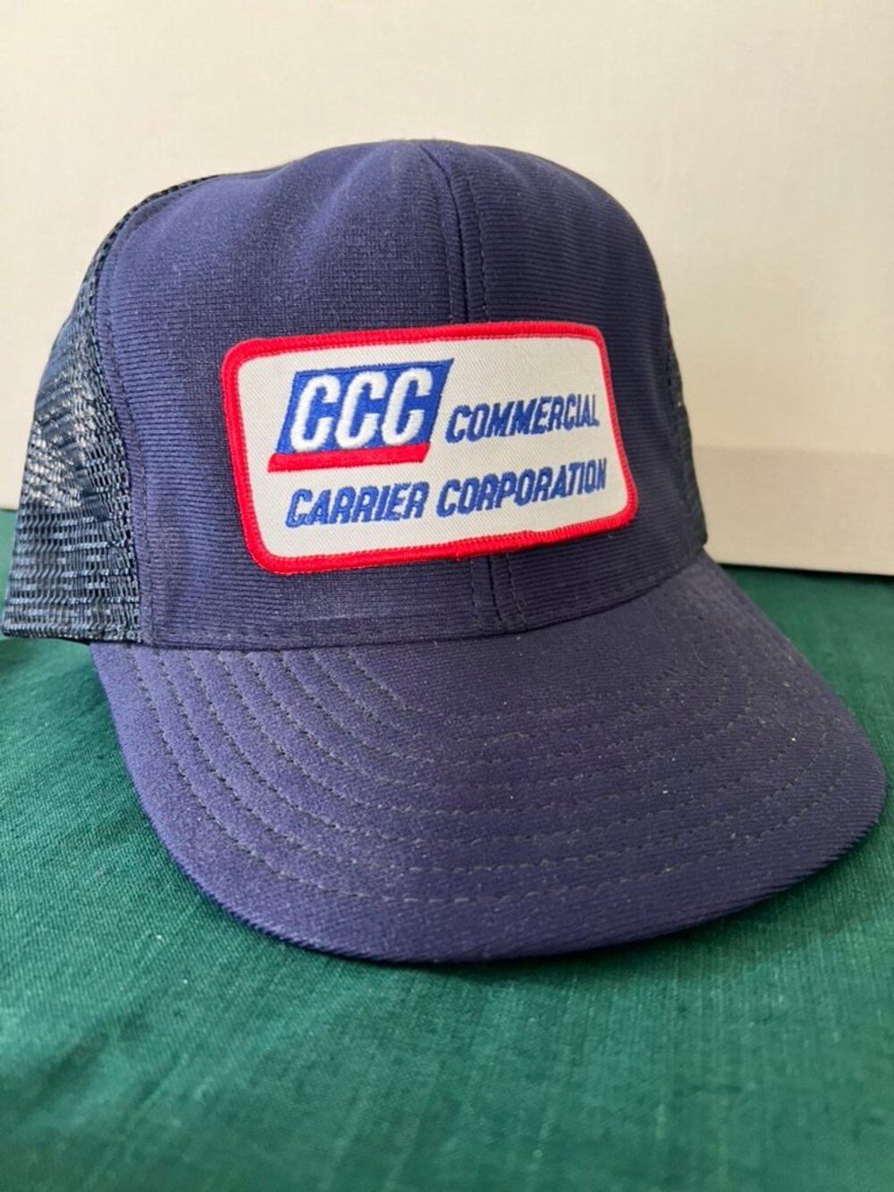 Vintage CCC Commercial Carrier Corporation Mesh Trucker Hat Made USA Snapback